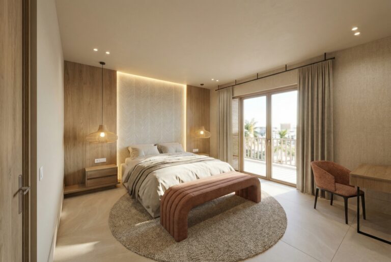 Hoofdslaapkamer penthouse